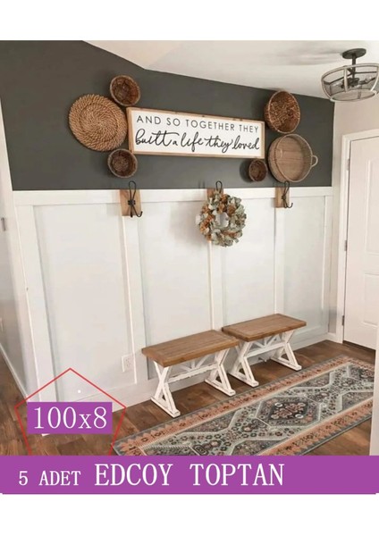 Luxury Iskandinav Duvar Çıtası 1 Paket(5 Adet) 100×8 1 Adet