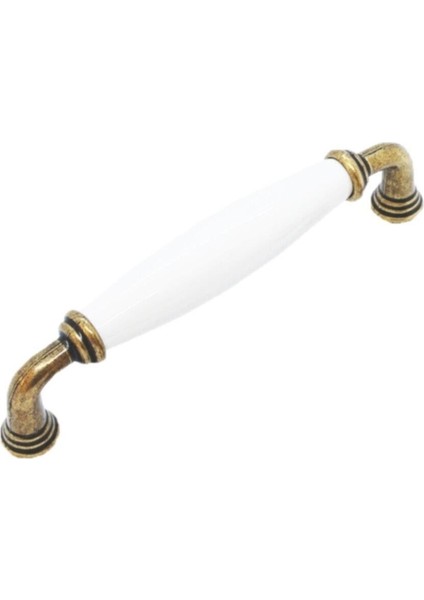 Luxury Porselen Dolap Mutfak Çekmece Mobilya Kulpu Antik Düz Beyaz 128MM (12,8cm) Aks 1 Adet