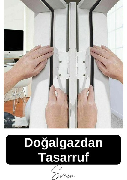 Luxury Premium Kapı Pencere Soğuk Toz Geçirmez Izolasyon Fitili Kendinden Yapışkanlı Isı Yalıtım 2x5=10 mt 1 Adet
