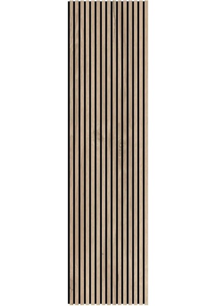 Luxury Safir 60X245 cm Meşe Renk Akustik Ahşap Duvar Paneli 1 Adet