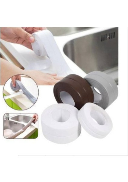 Luxury 3.2 M Banyo Küvet Mutfak Lavabo Beyaz Su Sızdırmaz Bant Su Geçirmez Kenar Bandı Sızdırmazlık Tamir 1 Adet fiyatları
