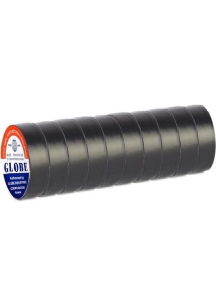 Luxury Pvc Elektrik Izolasyon Bant "0.13X19X10YARDS" (Siyah) (10'lu Paket) 1 Adet