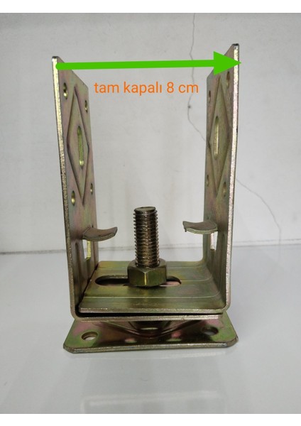 Luxury Pergule 8-13 cm Arası Ayarlı 2.5 mm Pergula Kamelya Sundurma Ayak Ahşap Metal Direkler Için 1 Adet