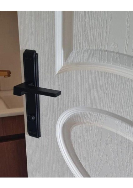 Luxury Lüx Aynalı Kapı Kolu ( Oda ) Mat Siyah - Garantili 1 Adet