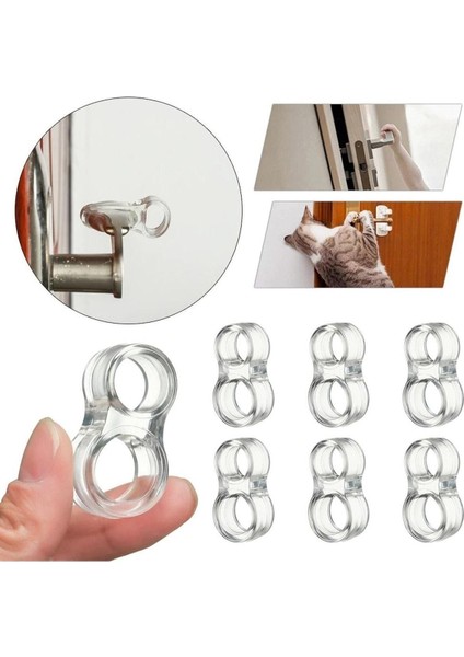 Luxury Şeffaf Silikon Kapı Durdurucu Tutucu Pencere Kolu Stoperi Kapı Tamponu ( 10 Adet ) 1 Adet