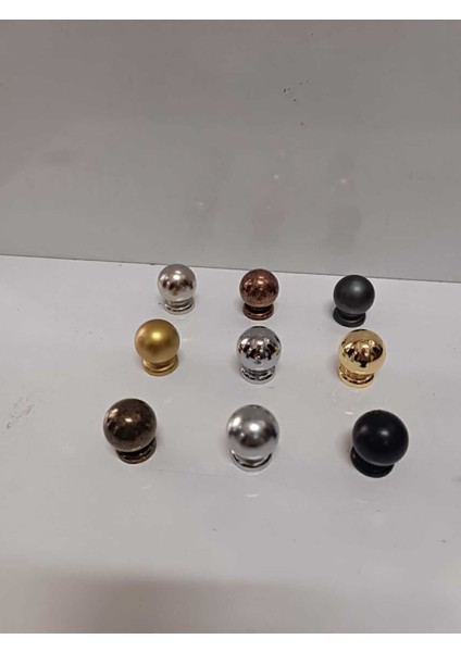 Luxury Misket 25 mm Mat Gold Düğme Mobilya Dolap Vestiyer Kulp Misket- Mat Altın 1 Adet