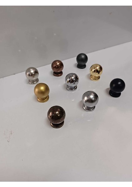 Luxury Misket 25 mm Mat Gold Düğme Mobilya Dolap Vestiyer Kulp Misket- Mat Altın 1 Adet
