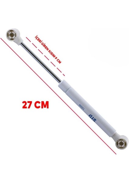 Luxury Dolap Amortisörü Gazlı Piston Kapak 100N - 27CM Beyaz 1 Adet fiyatları