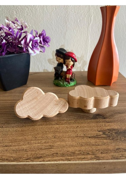 Luxury Bulut Kulp Şık Çocuk Odası Kulpu Dolap Kulpu Ahşap Kulp ( Çift ) 1 Adet