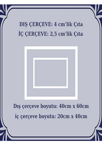 Luxury Dekoratif Boyanabilir Poliüretan Duvar Çıtası- (2'li Koridor Çerçevesi -4 cm ve 2.5 cm -Duvar Süsü) 1 Adet