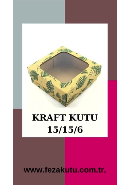 Luxury 15X15X6 Kraft Kutu Hediyelik Kutu Karton Kutu Yılbaşı Kutusu Pasta Kutusu Kargo Kutusu (10 Adet) 1 Adet fiyatları