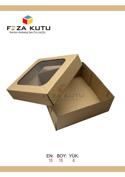 Luxury 15X15X6 Kraft Kutu Hediyelik Kutu Karton Kutu Yılbaşı Kutusu Pasta Kutusu Kargo Kutusu (10 Adet) 1 Adet modelleri