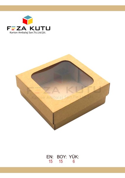 Luxury 15X15X6 Kraft Kutu Hediyelik Kutu Karton Kutu Yılbaşı Kutusu Pasta Kutusu Kargo Kutusu (10 Adet) 1 Adet fırsatları