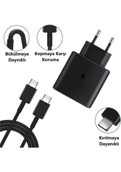 65W Hızlı Şarj Edebilen Type C Uçlu Şarj Aleti