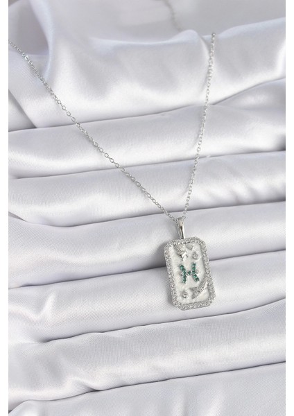 316L Çelik Gümüş Renk Zincir Balık Burcu Zirkon Taşlı Kadın Kolye - TJ-BKO9455 fiyatları