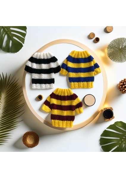 Tavşan İçin Sarı Kırmızı Taraftar Kazak modelleri