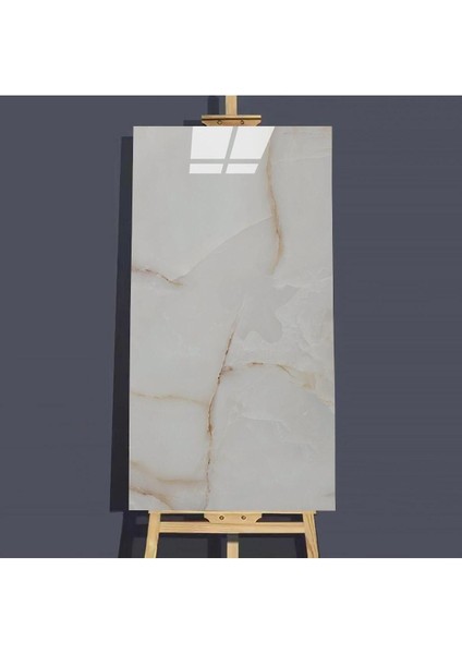 Luxury Kendinden Yapışkanlı Esnek Köpük Sarı Gold Mermer Desenli Pvc Panel 60X30 cm Banyo Wc Mutfak 1 Adet