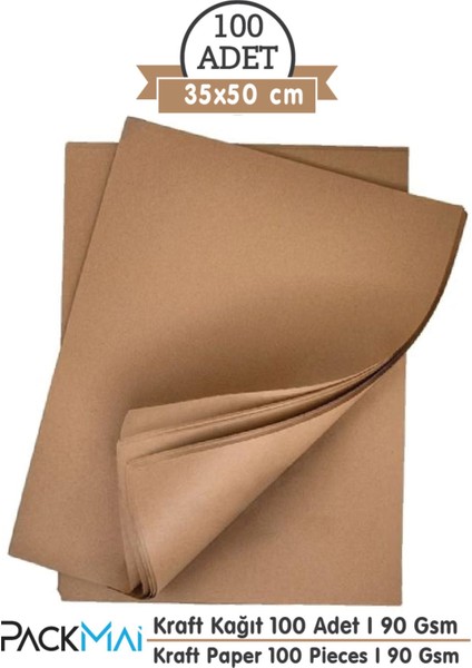 Luxury 35X50 cm Kraft Kağıt – 100'LÜ Paket | Ambalaj-Paketleme, Okul-Proje-Sanatsal Çalışmalar 1 Adet