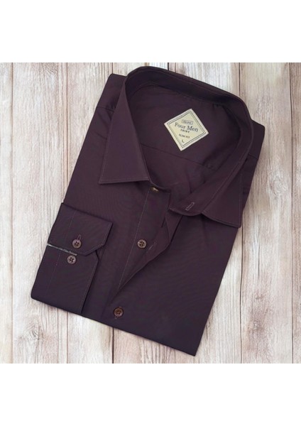 Pamuklu Uzun Kollu Erkek Gömlek (Slim Fit Kalıp)