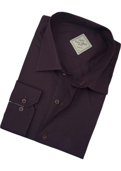 Pamuklu Uzun Kollu Erkek Gömlek (Slim Fit Kalıp) fiyatları