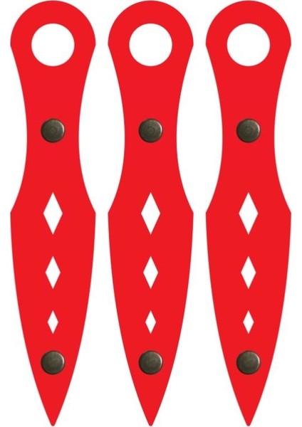 Ahşap Oyuncak Samuray Seti 4 Lü, Kalkan +Katana Kılıcı + Ninja Yıldızı Kohga + Fırlatma Bıçağı Kunai Kırmızı