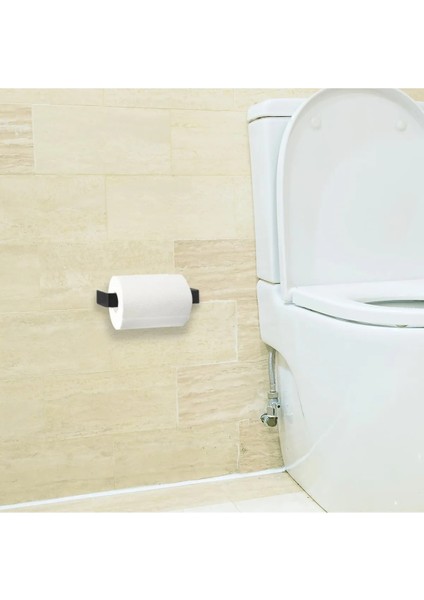 Mat Siyah Tuvalet Kağıdı Tutucu Askısı Wc Kağıtlık Standı Tuvalet Kağıtlığı Yapışkanlı Vidalı fırsatları