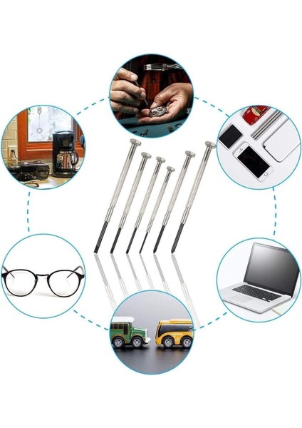 6 Parça Mini Saatçi ve Telefoncu Onarım Tornavida S Hassas Tornavida S indirimleri