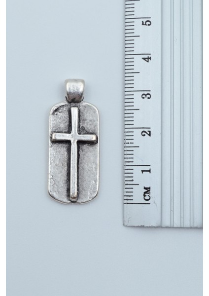 Haç Künye Kolye Ucu - Antik Gümüş Kaplama - Kod:138 fiyatları