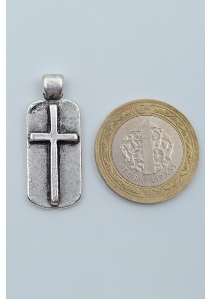 Haç Künye Kolye Ucu - Antik Gümüş Kaplama - Kod:138 modelleri