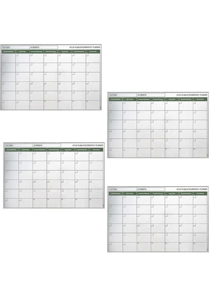 Manyetik Yapışkanlı Bir Aylık Program Planlayıcı Takvim 85X56 cm (4887)