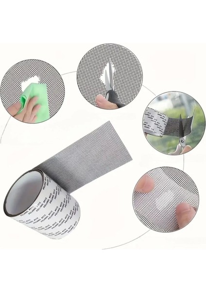 Güçlü Yapışkanlı Pencere Tamir Bandı, Böcek Önleyici Yama Bandı 2 mt x 5 cm (4887)