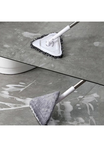 Teleskopik Saplı 150 cm Üçgen Mop Cam Duvar Tavan Fayans Parke Temizleyici Mop (4887) fiyatları