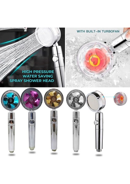 Pervaneli Duş Başlığı 360 Derece Dönebilen Aç Kapa Su Tasarruflu (4887) fırsatları