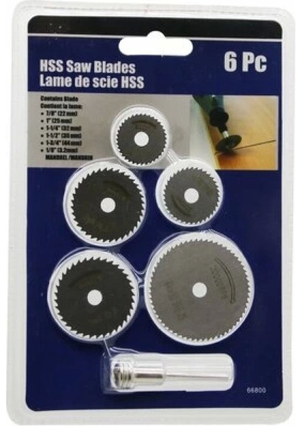 6 Parça Mini Yuvarlak Testere Bıçakları 22---44MM (4887)