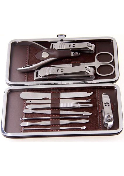 Çantalı Manikür Pensi Profesyonel ve Manikür Pedikür Seti 13 Parça Tırnak Eti Itici ve Cımbız (4887) fırsatları