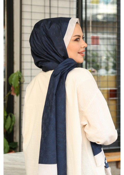 Hint Ipek Lux Original Monogram Şal (Tesettür Giyim, Geometrik, Pamuklu, Hafif, Rahat, Şık, Yüksek Kalite, Uygun)