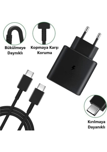 65W Hızlı Şarj Edebilen Type C Uçlu Şarj Aleti (4887)