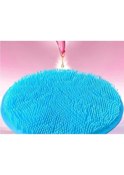 Pratik Yuvarlak Vantuzlu Banyo Sırt Kese Matı 26 cm