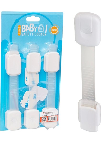 Dolap ve Çekmece Kilitli Kemer 6lı Set (4887)