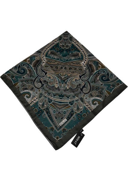120X120 Etnik Desenli Soft Pamuk Eşarp - 04918