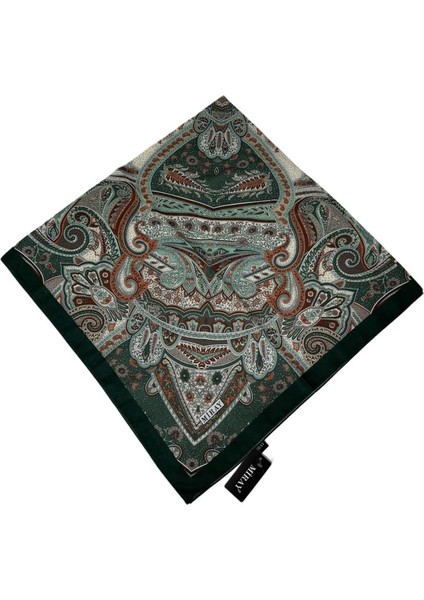 120X120 Etnik Desenli Soft Pamuk Eşarp - 04919