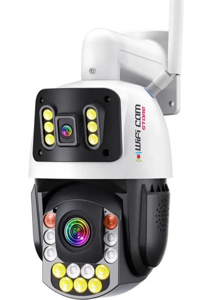 Icsee 8 Mp Çift Kameralı 42X Optik Zoom Metal Kasalı Ptz Wifi Kamera Profesyonel Seri