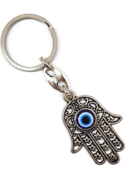 Nazar Boncuklu Metal Fatma Eli Anahtarlık fırsatları