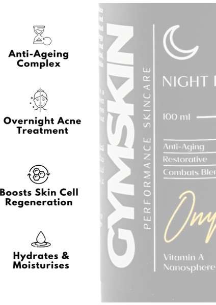 Gymskın Onyx Gece Restore Krem, 100ML