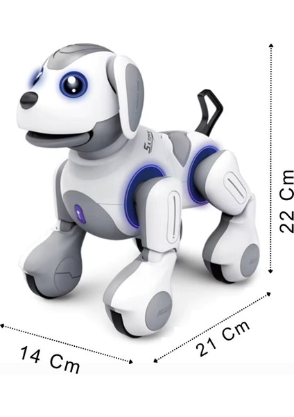Luxury Oyuncak Sesli ve Işıklı Smart Dog Uzaktan Kumandalı Şarjlı Interaktif Akıllı Sevimli Robot Köpek 1 Adet