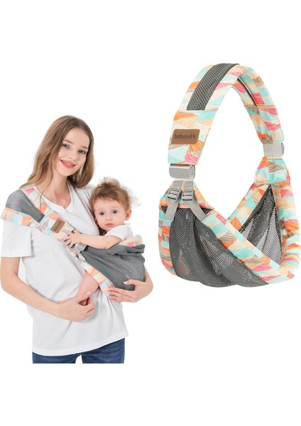 Ayarlanabilir Ergonomik Bebek Sling Taşıyıcı Nefes Alabilir, Tek Omuzda Taşınabilir