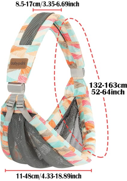 Ayarlanabilir Ergonomik Bebek Sling Taşıyıcı Nefes Alabilir, Tek Omuzda Taşınabilir