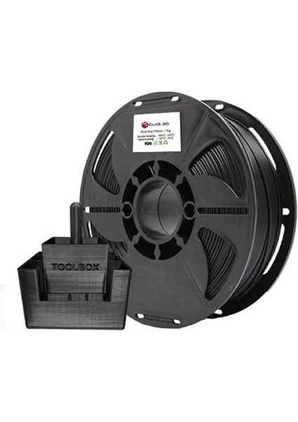 ELAS3D PLA+ Siyah Renk Filament 1.75mm 1KG fiyatları