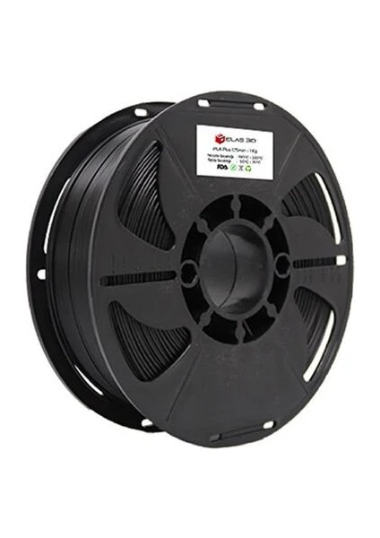 ELAS3D PLA+ Siyah Renk Filament 1.75mm 1KG modelleri