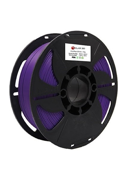 ELAS3D PLA+ Mor Renk Filament 1.75mm 1KG fiyatları